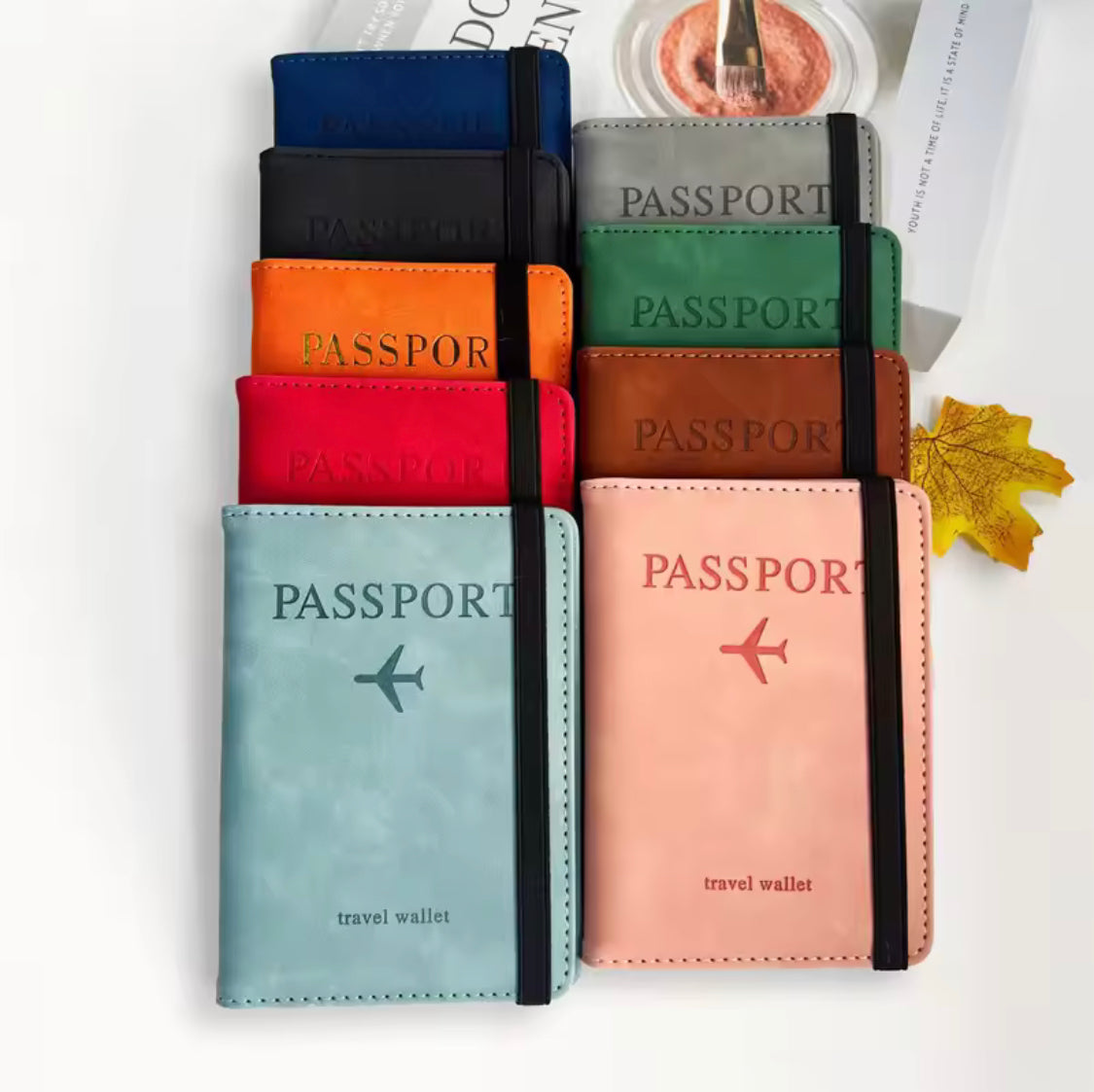 Vintage Style Passport Cover, Multifunction PU Leather Business Card Wallet, Travel Essential Cards Holder Vintage Style Passport Cover, Multifunction PU Leather Business Card Wallet, Travel Essential Cards Holder